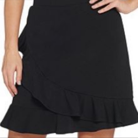 Isaac Mizrahi Pebble Knit Wrap Skort with Ruffle Plus Size 3x women - Picture 2 of 4